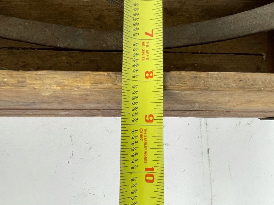 Old Wooden Toolbox With Leather Handle Strap 22W X 9D X 8H [Photo 12]