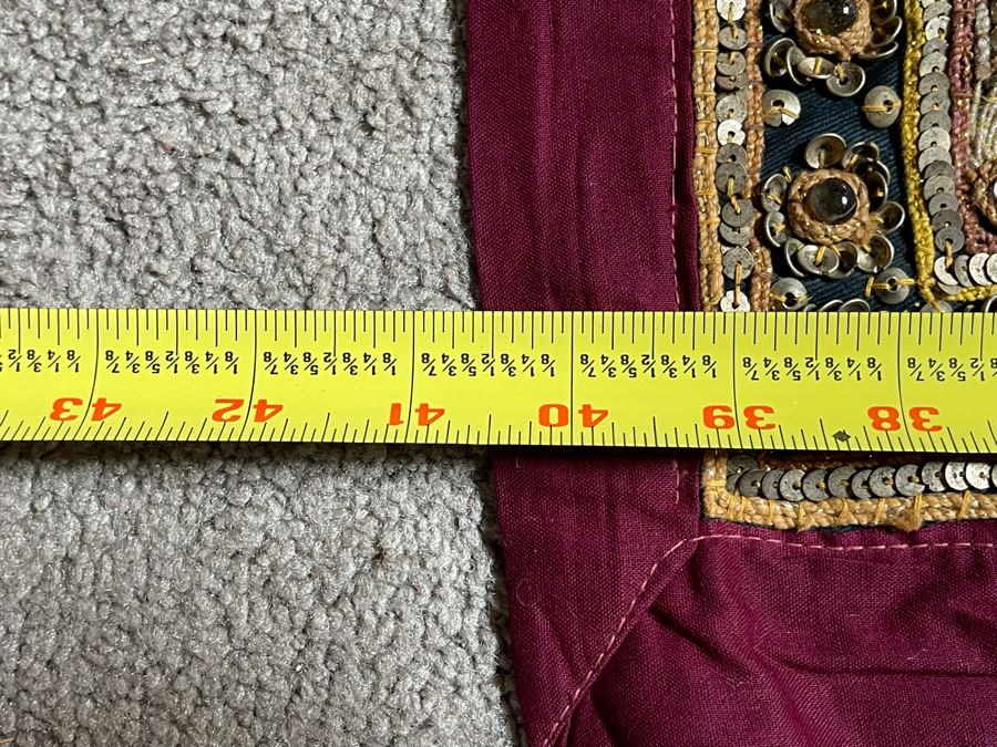 Vintage Thai Tapestry Hand Embroidered Wall Hanging 40.5W X 22H [Photo 10]