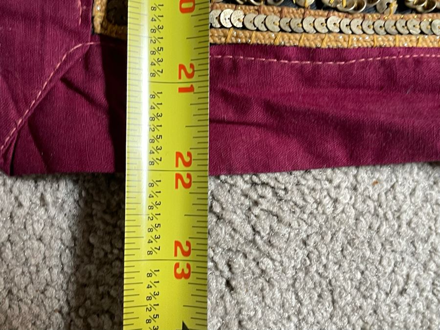 Vintage Thai Tapestry Hand Embroidered Wall Hanging 40.5W X 22H [Photo 11]