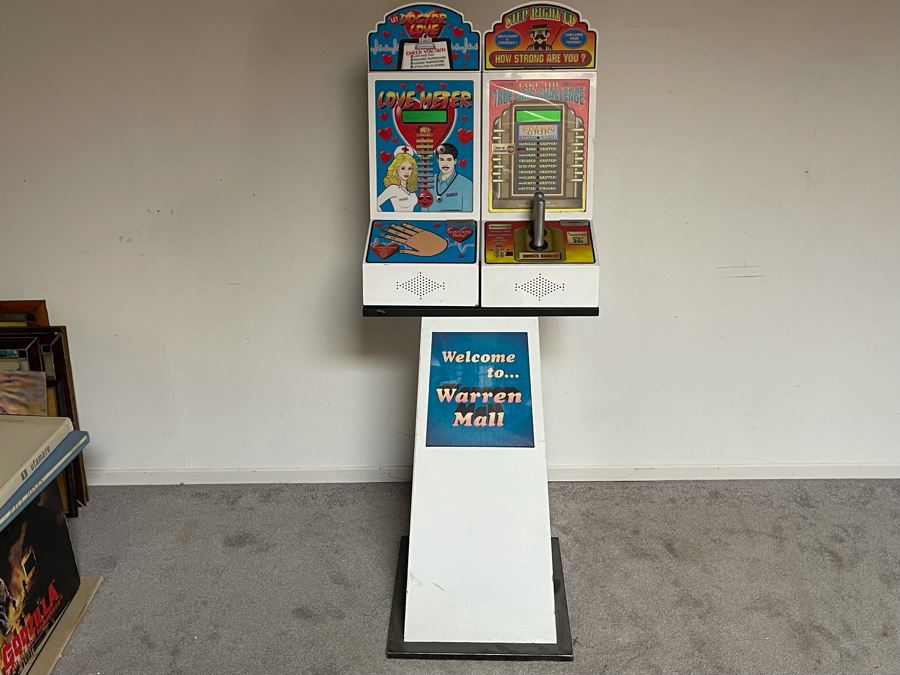 Coin-Operated Love Meter And True Grip Challenge Machines With Metal Stand Working Battery Operated [Photo 6]