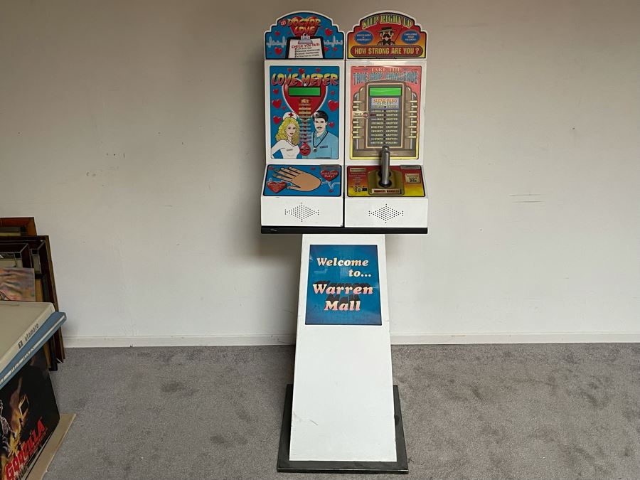 Coin-Operated Love Meter And True Grip Challenge Machines With Metal Stand Working Battery Operated [Photo 5]