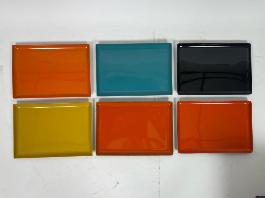 Mid-Century Modern Set Of Japanese Lacquer Trays 7.5 X 5.5 [Photo 3]