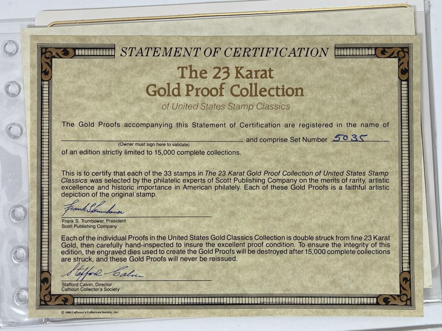 Limited Edition Inverted Jenny Gold Replica Stamp And Gold Replica Inverted Jenny First Day Cover [Photo 10]