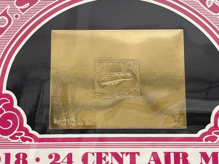 Limited Edition Inverted Jenny Gold Replica Stamp And Gold Replica Inverted Jenny First Day Cover [Photo 8]