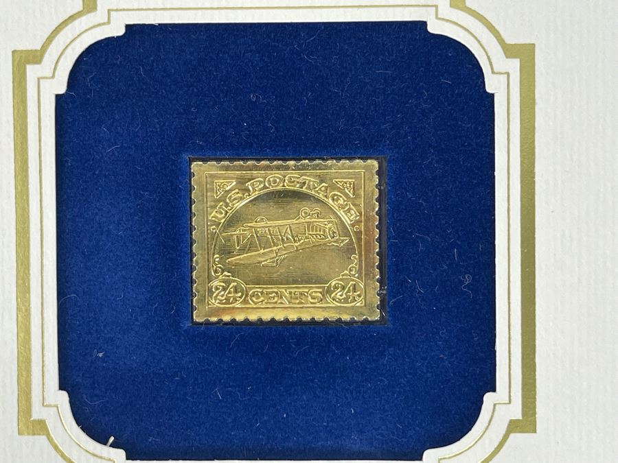 Limited Edition Inverted Jenny Gold Replica Stamp And Gold Replica Inverted Jenny First Day Cover [Photo 6]