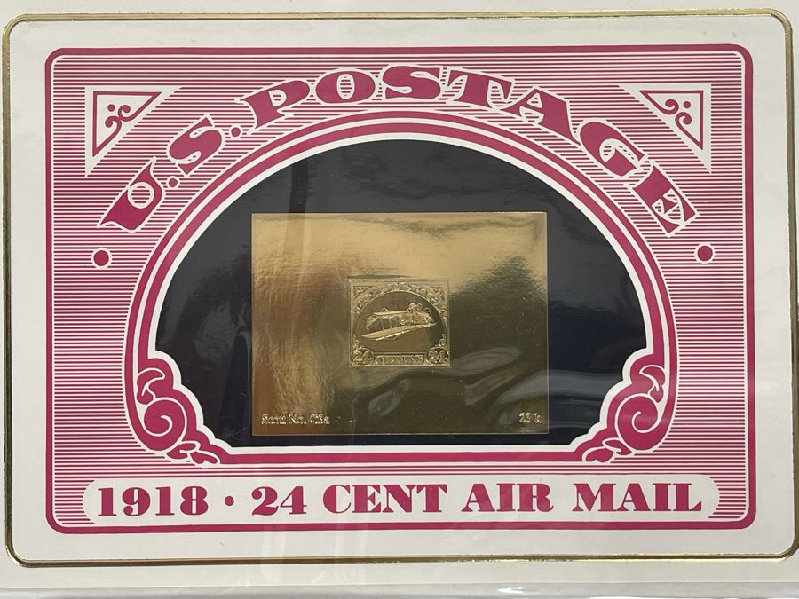 Limited Edition Inverted Jenny Gold Replica Stamp And Gold Replica Inverted Jenny First Day Cover [Photo 7]
