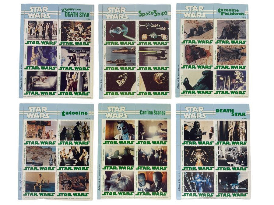 Vintage Collection Of 1977 Star Wars H. E. Harris & Co Stamps