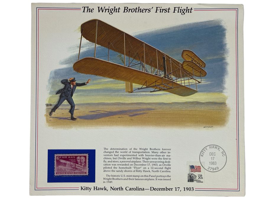 The Wright Brothers' First Flight Stamp