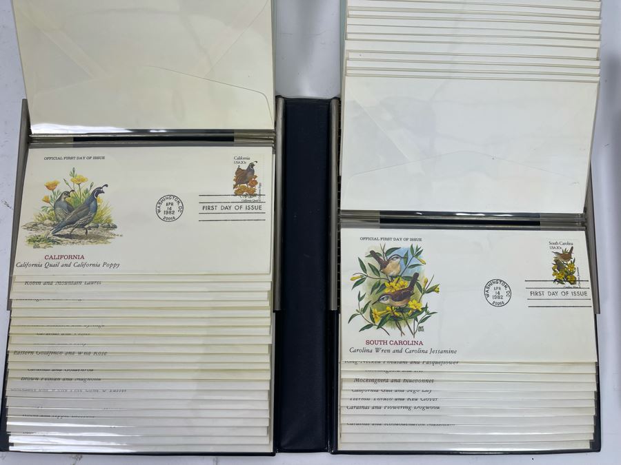 The Official Birds And Flowers Of Our Fifty States: First Day Cover Collection And State Capitals First Day Cover Collection - Total Of 100 Covers [Photo 11]