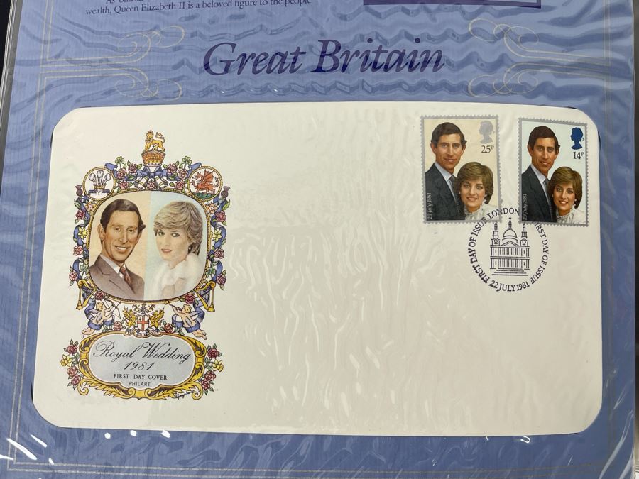 The Royal Wedding England's Prince Charles To Lady Diana Spencer First Day Cover Collection Stamps Total Of 72 Covers [Photo 9]