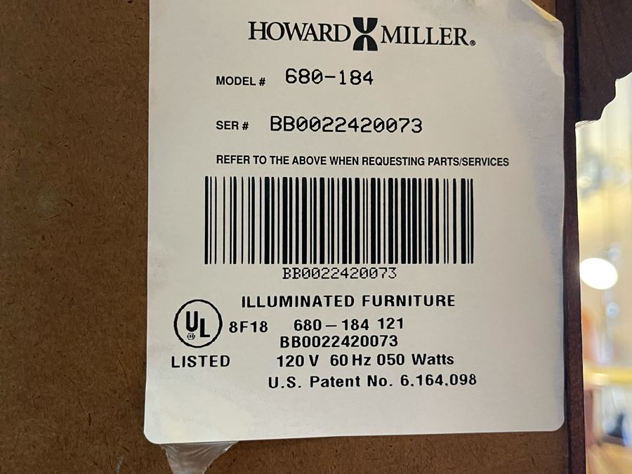 Howard Miller Illuminated Display Cabinet 44W X 15D X 82H [Photo 12]