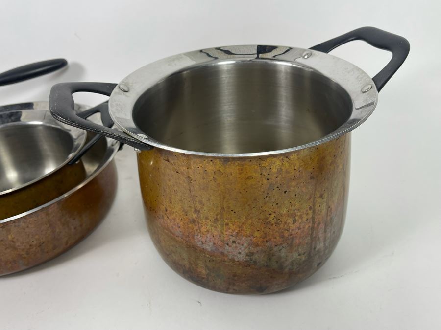 Set Of Italian Barazzoni Copper-Aluminum Pots And Pans Design By Claudio Bellini [Photo 4]
