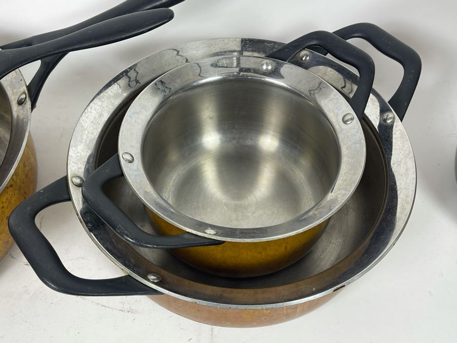 Set Of Italian Barazzoni Copper-Aluminum Pots And Pans Design By Claudio Bellini [Photo 9]