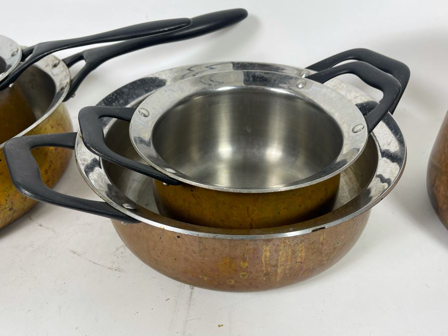 Set Of Italian Barazzoni Copper-Aluminum Pots And Pans Design By Claudio Bellini [Photo 3]