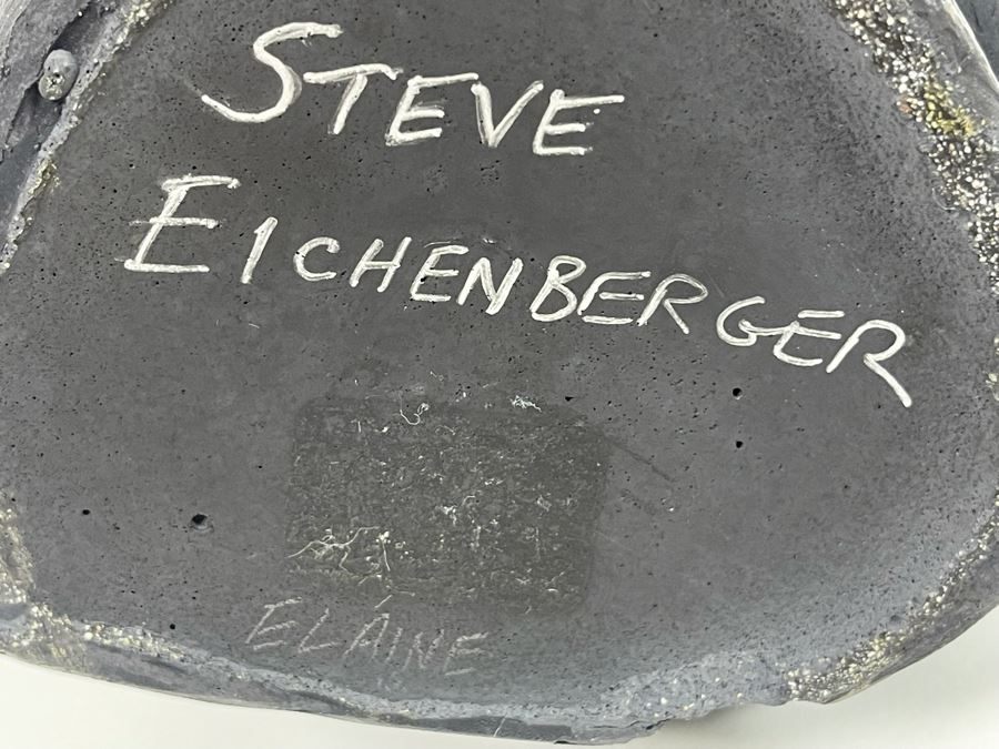 JUST ADDED - Steve Eichenberger Original Female Bust Ceramic Sculpture Signed On Base 4.5W X 6D X 9.5H [Photo 17]