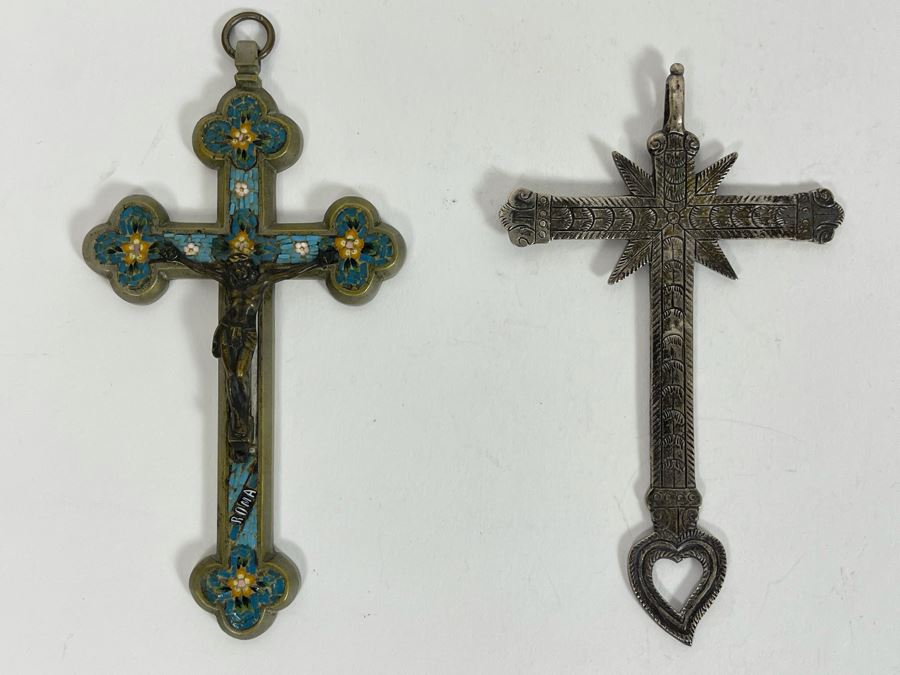 JUST ADDED - Pair Of Vintage Crosses [Photo 4]