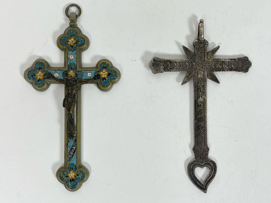 JUST ADDED - Pair Of Vintage Crosses [Photo 3]