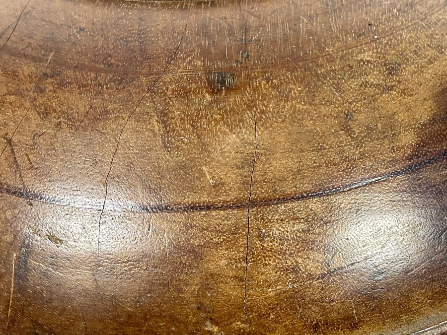 JUST ADDED - Vintage Turned Wooden Bowl 16.5R X 5.5H [Photo 6]