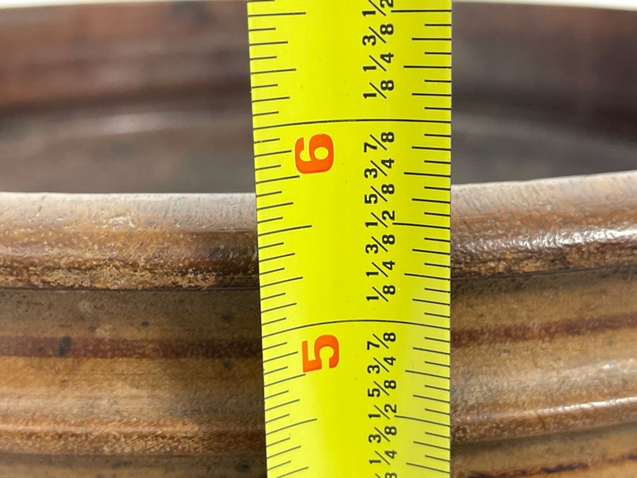 JUST ADDED - Vintage Turned Wooden Bowl 16.5R X 5.5H [Photo 8]
