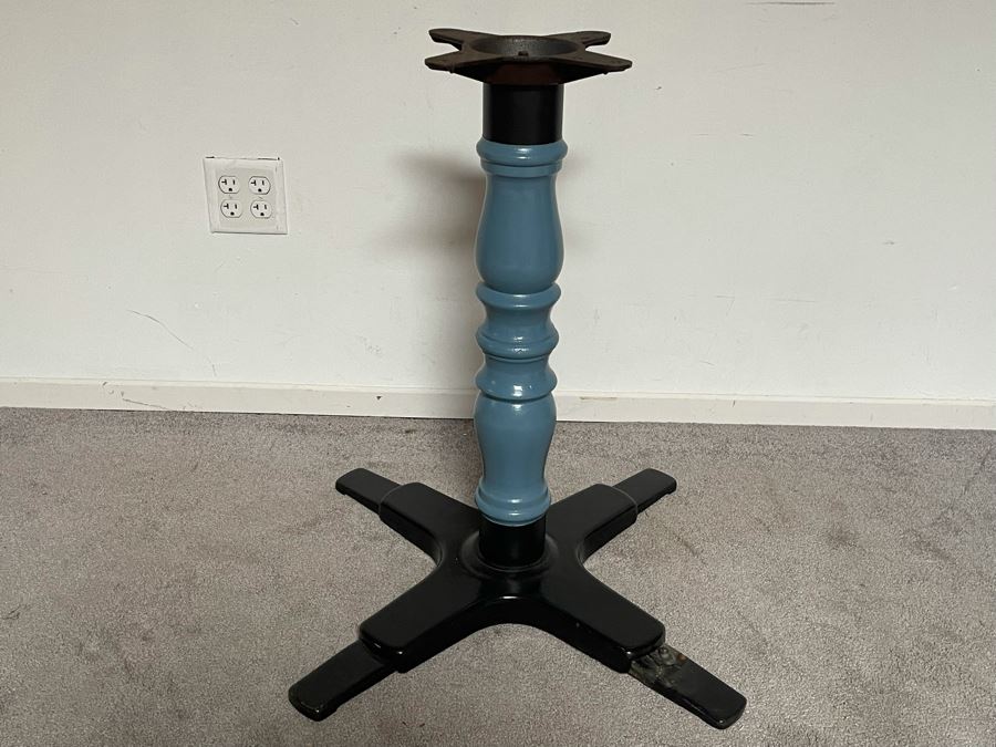 Old Cast Iron Table Base From Paul L Dodds Co Los Angeles 28H [Photo 3]