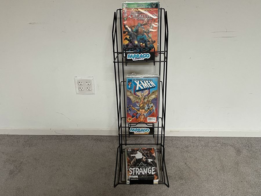 Metal Farrago Comics Store Rack Stand With Collection Of Vintage Comic Books - See Photos 9.5W X 36H [Photo 3]