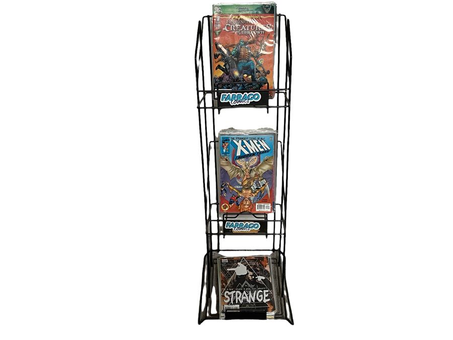 Metal Farrago Comics Store Rack Stand With Collection Of Vintage Comic Books - See Photos 9.5W X 36H [Photo 2]