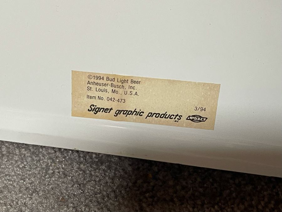 Vintage Bud Light San Diego Padres Beer Sign 32W X 32H [Photo 4]