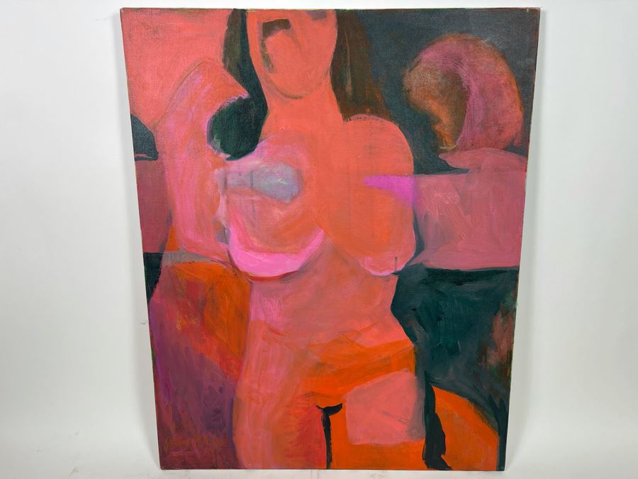 Original Abstract Jean Klafs Painting 24W X 30H [Photo 3]