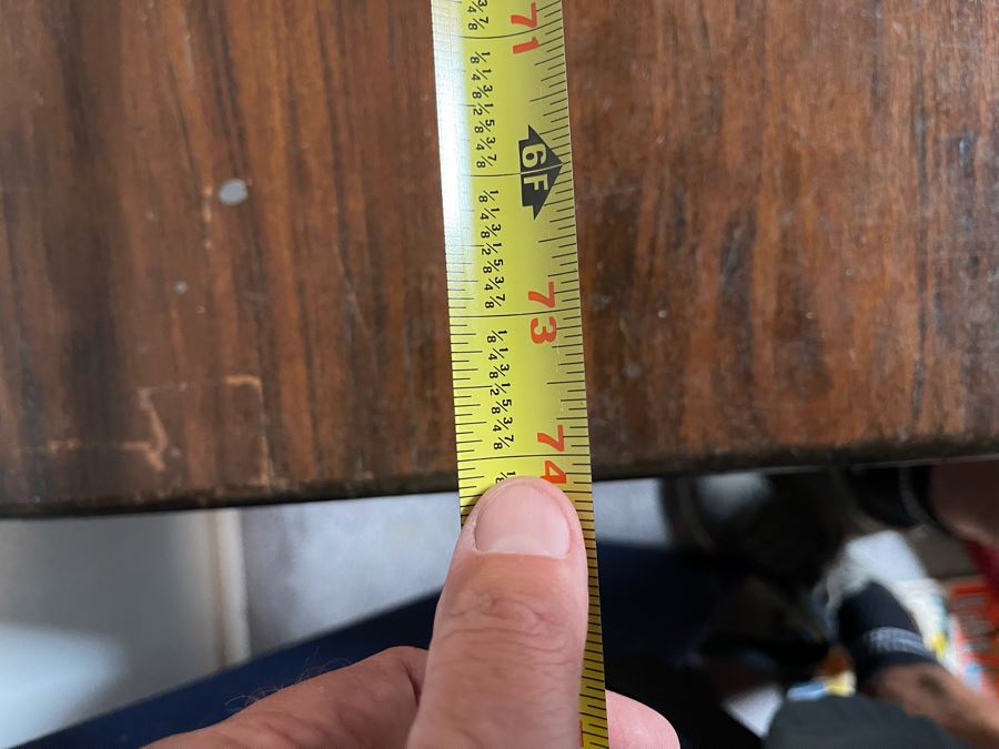 Vintage Snowshoe Desk Table With Two Drawers Featuring Rawhide Lacing [Photo 11]