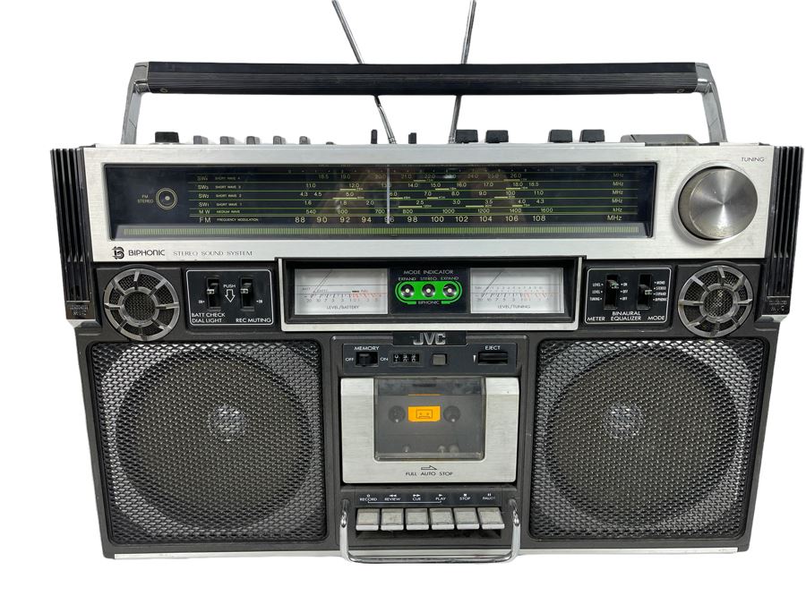 JVC Stereo Radio Cassette Recorder Portable Boombox (Works Part Of The Time - May Need Servicing) 19.5W X 5.5D X 12.5H [Photo 1]