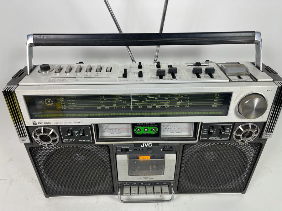 JVC Stereo Radio Cassette Recorder Portable Boombox (Works Part Of The ...