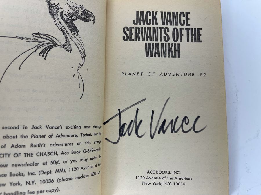 (4) Signed Jack Vance Science Fiction Paperback Books [Photo 8]