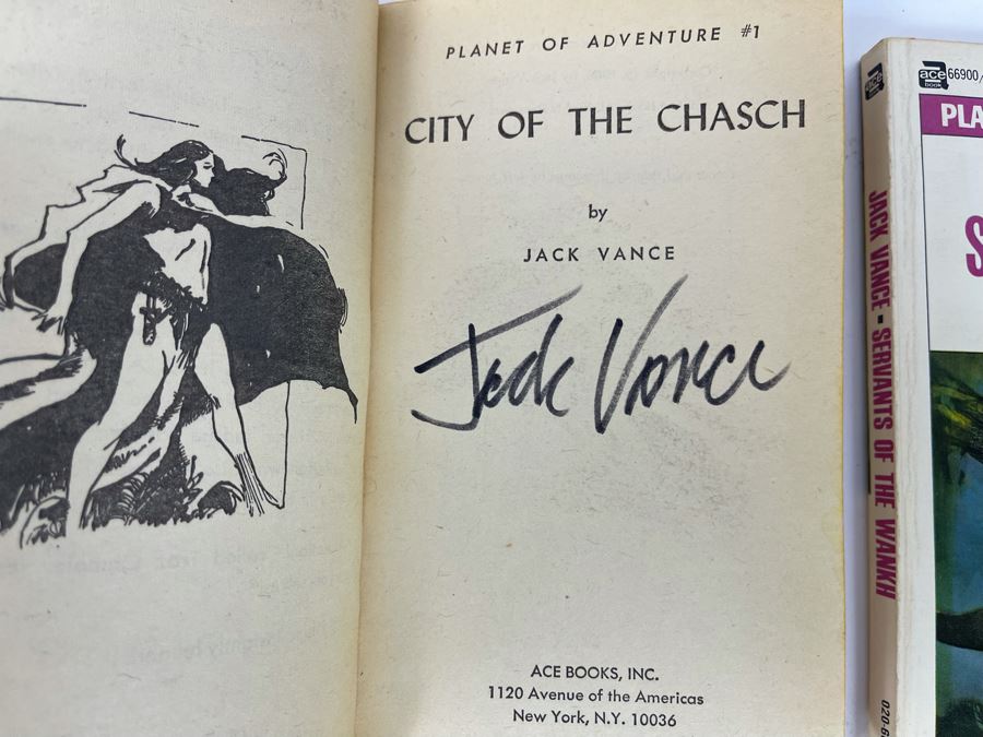 (4) Signed Jack Vance Science Fiction Paperback Books [Photo 7]