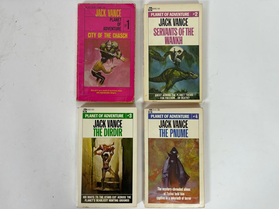 (4) Signed Jack Vance Science Fiction Paperback Books [Photo 2]
