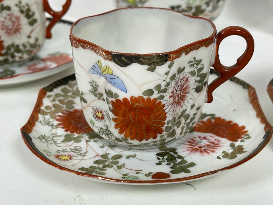 Japanese Hand-Painted Bone China Tea Set [Photo 2]