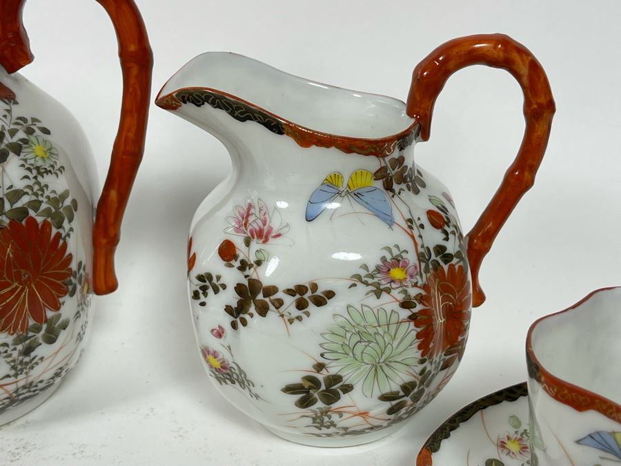 Japanese Hand-Painted Bone China Tea Set [Photo 6]