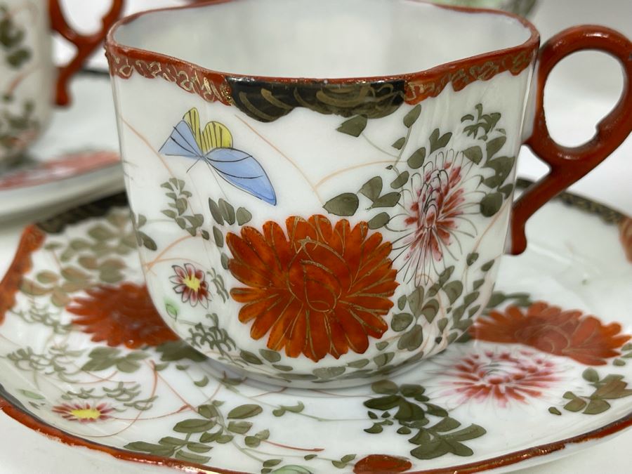 Japanese Hand-Painted Bone China Tea Set [Photo 3]