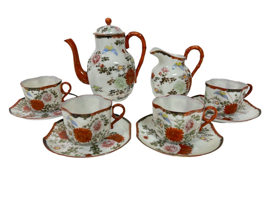 Japanese Hand-Painted Bone China Tea Set [Photo 8]