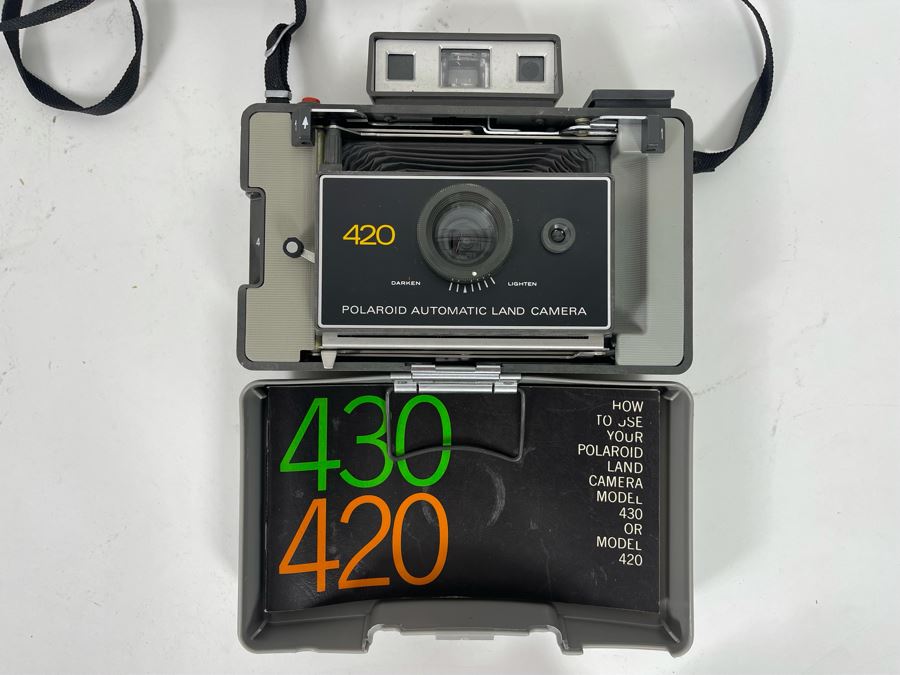 Vintage Polaroid Automatic Land Camera With Manual Model 420