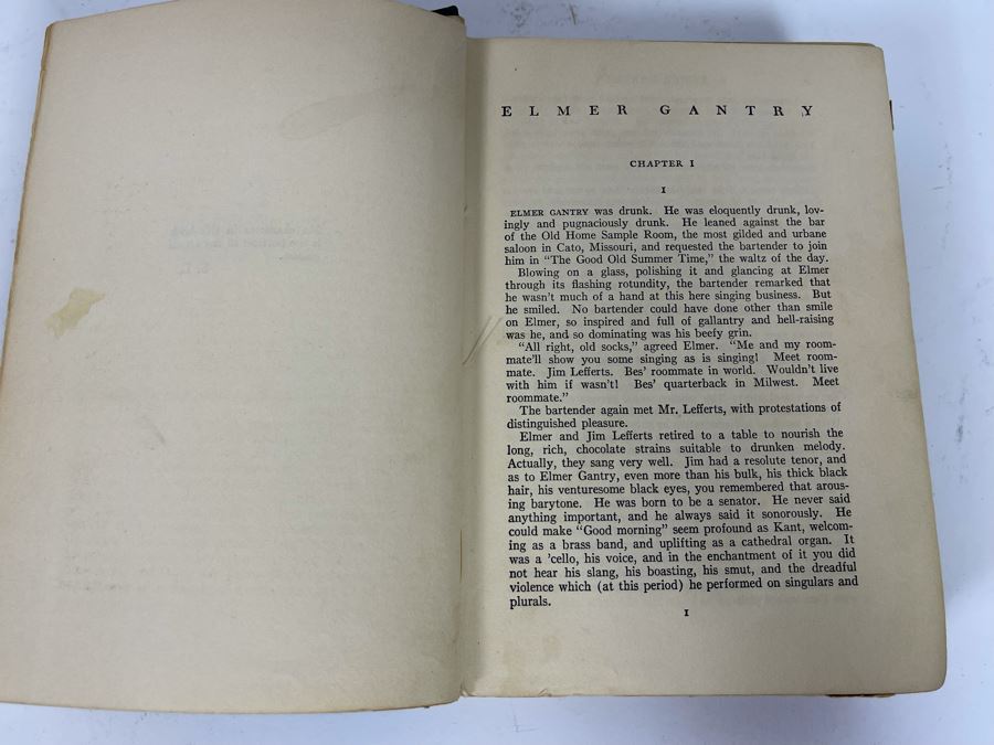 First Edition 1927 Sinclair Lewis Book Elmer Gantry [Photo 8]