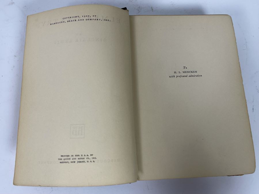 First Edition 1927 Sinclair Lewis Book Elmer Gantry [Photo 6]