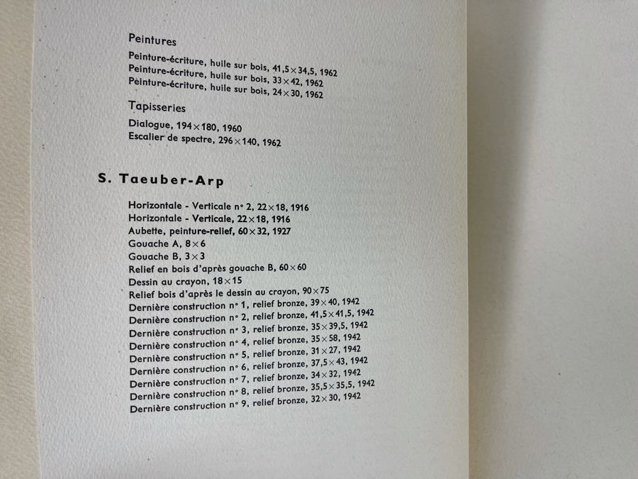1962 Limited Edition Exhibition Catalog Of Jean Arp And Sophie Taeuber-Arp Denise Gallery Rene Photographs By Maywald And E. Bertrand-Weill (Limited To 2350 Copies) [Photo 6]