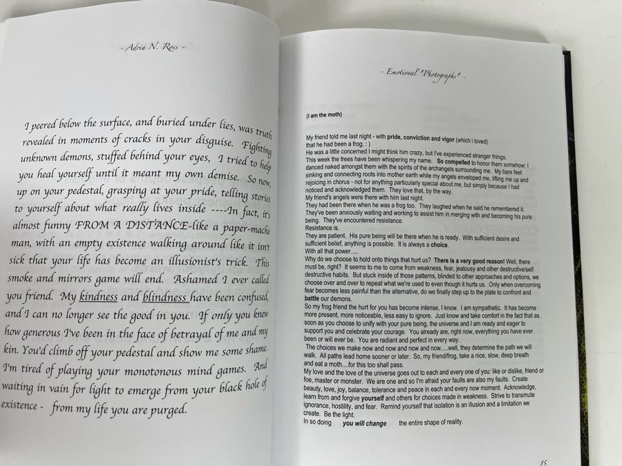Signed Book Emotional Photographs By Adria N. Ross [Photo 8]