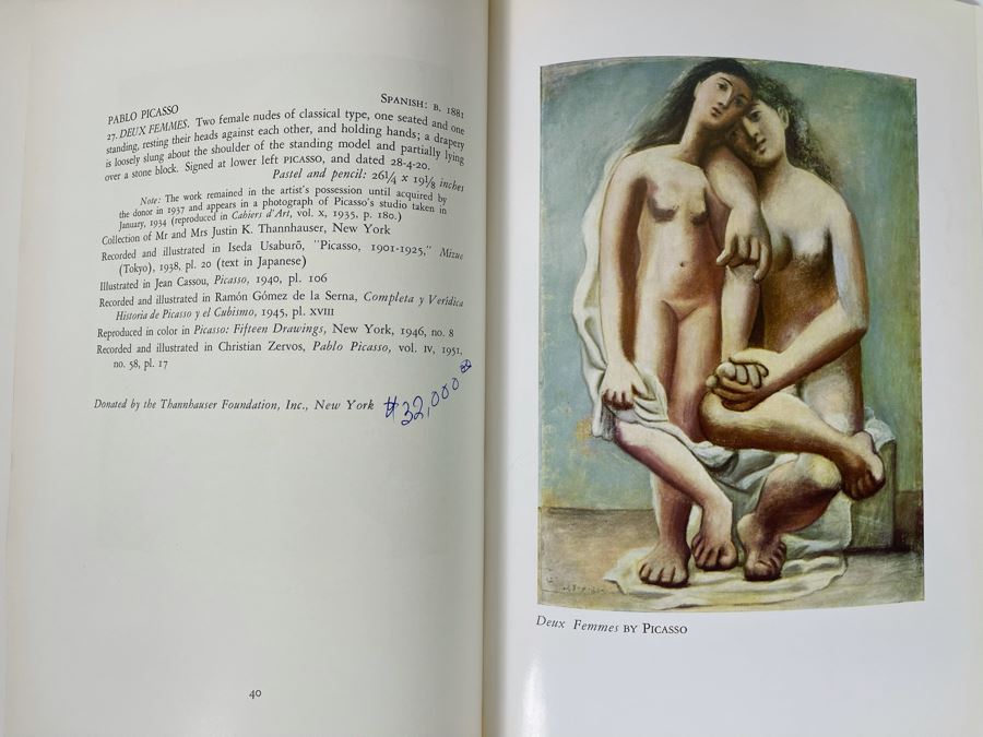 Original 1960 Parke-Bernet Galleries Auction Catalog Of Fifty Modern Paintings And Sculptures Benefiting The Museum Of Modern Art New York With Auction Prices Picasso, Henry Moore, Joan Miro, Wassily Kandinsky [Photo 2]