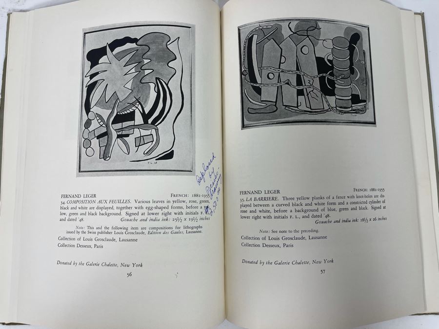 Original 1960 Parke-Bernet Galleries Auction Catalog Of Fifty Modern Paintings And Sculptures Benefiting The Museum Of Modern Art New York With Auction Prices Picasso, Henry Moore, Joan Miro, Wassily Kandinsky [Photo 12]