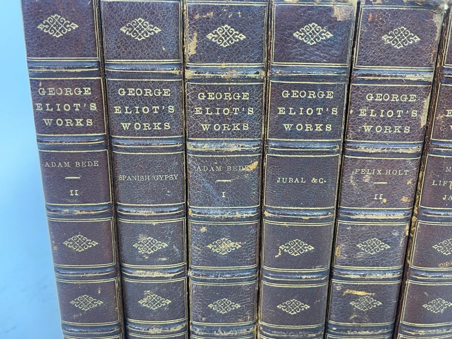 Set Of Seven Antique Books Of The Works Of George Eliot Cabinet Edition [Photo 5]