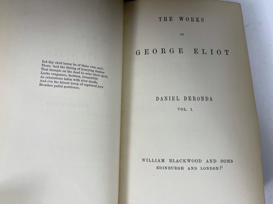 Set Of Seven Antique Books Of The Works Of George Eliot Cabinet Edition [Photo 10]