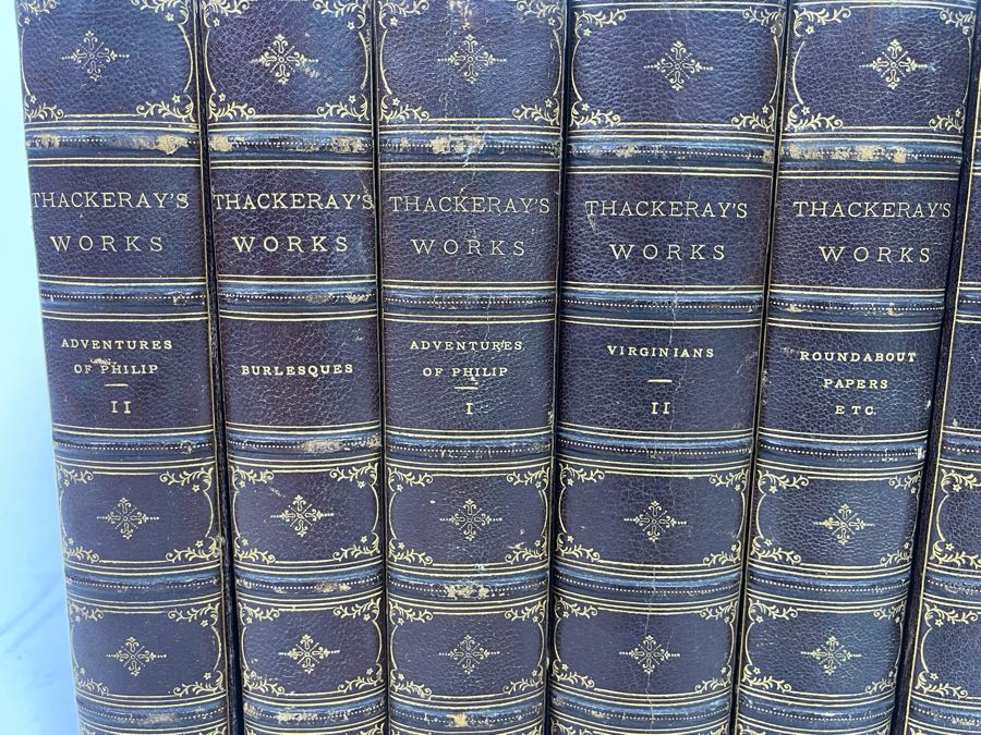 Set Of Seven Antique 1885 Books Of Thackeray's Works [Photo 5]