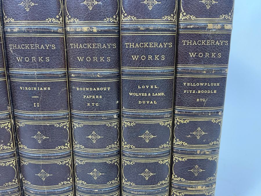 Set Of Seven Antique 1885 Books Of Thackeray's Works [Photo 6]