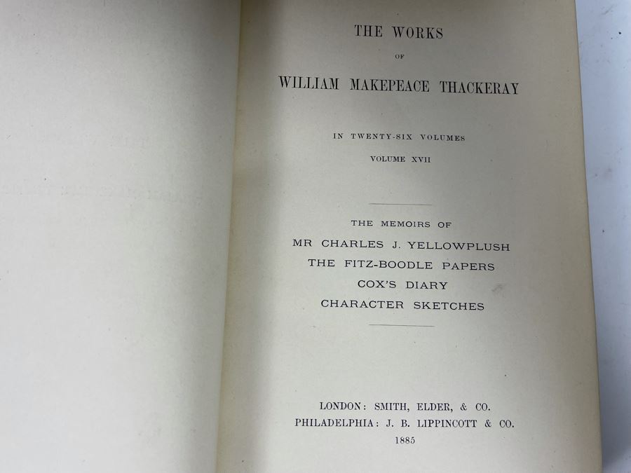 Set Of Seven Antique 1885 Books Of Thackeray's Works [Photo 8]